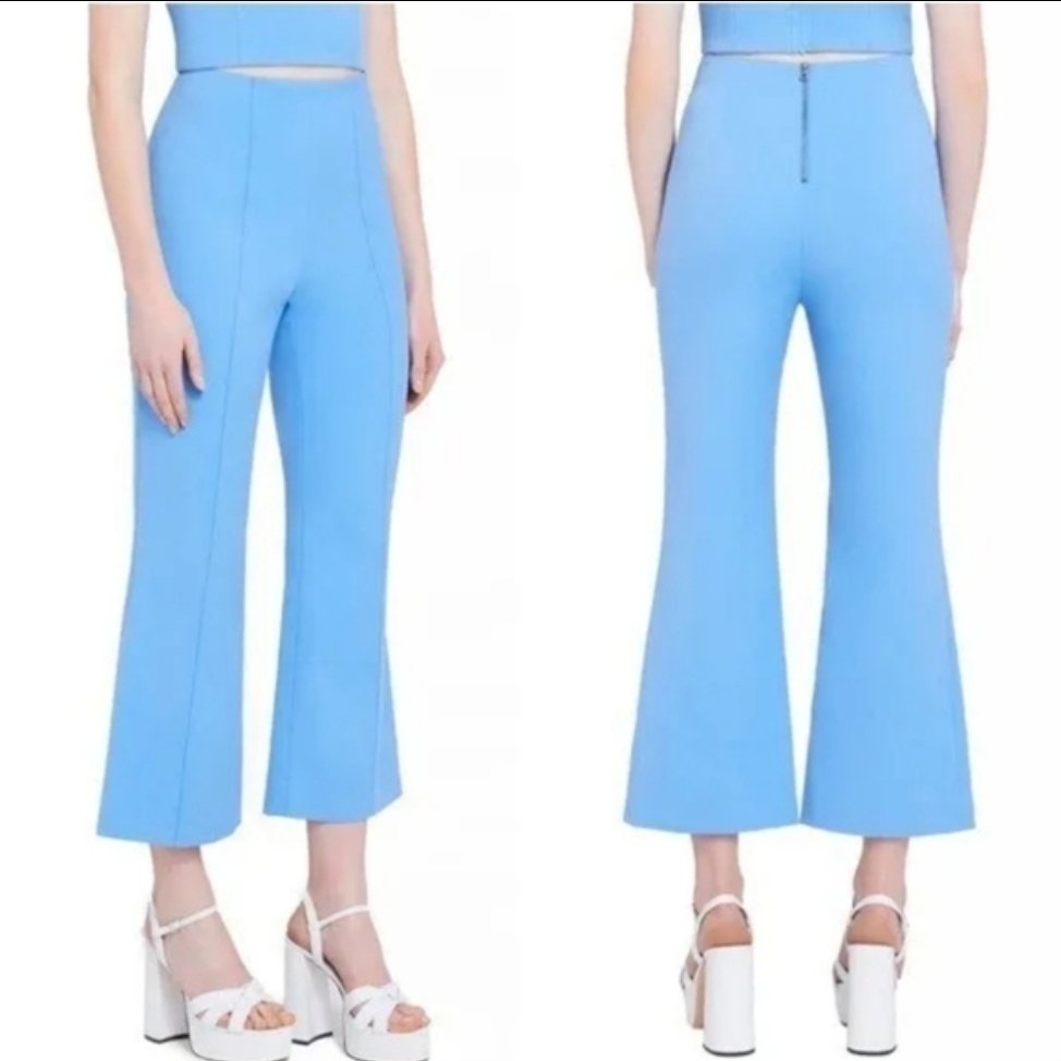 Nwot! Alice + Olivia Lorinda Super High Waist Wide Leg Crop Pants, 6 (28)